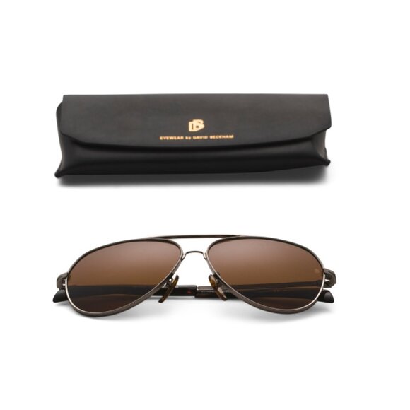 DAVID BECKHAM Silver/Brown 60mm Designer Sunglasses